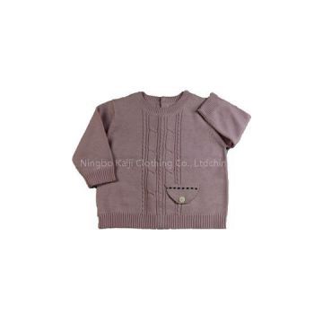 best seller infant\'s jacquard cable twist stitch crewneck cardigan sweater