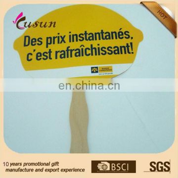 chinese full color printing promotional colorful cheap custom mini paper hand fan
