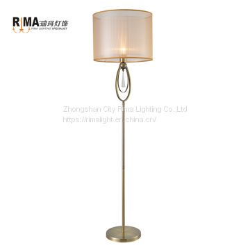 Zhonngshan Hot sell dimmable led floor lamp coffee bar shop hotel vintage Iron Antique Bronze golden light