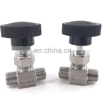 Adjustable Needle valve 1/8" 1/4" 3/8" 1/2" male thread stainless steel 304 Flow Control crane Straight needle valve