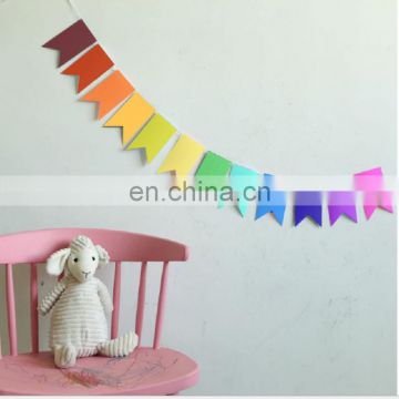 wholesale from factory merry christmas string pull felt flag