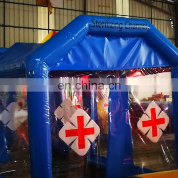 Anti-epidemic Equipments Inflatable Disinfection Tunnel with fog spray Sterilization System