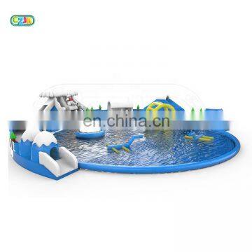 Polar bear china commercial inflatable water park for sale