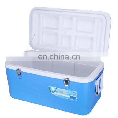 Portable plastic insulation ice cooler box 80 L ice chest custom logo