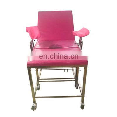 Stainless steel type gyn Gynecological bed delivery and examination table for hospital and clinic use