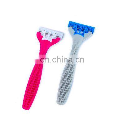 The cheapest ex-factory price personal care razor stainless steel blade rubber handle razor