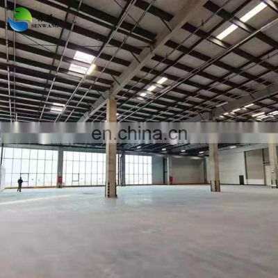 light prefabricated wide span steel structure warehouse frame building for industrial park