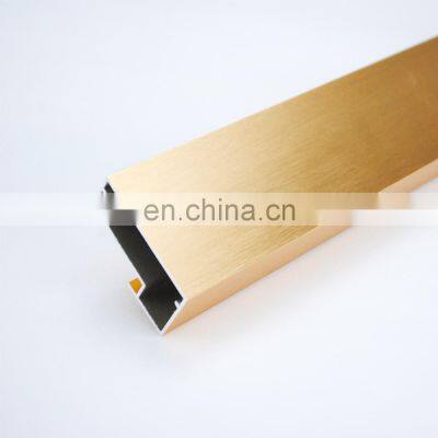 Hot Sale India Market Aluminium Kitchen Cabinet Frame Profile With 45MM Wide 4MM Glass Gold Polished Andized Aluminum Profile