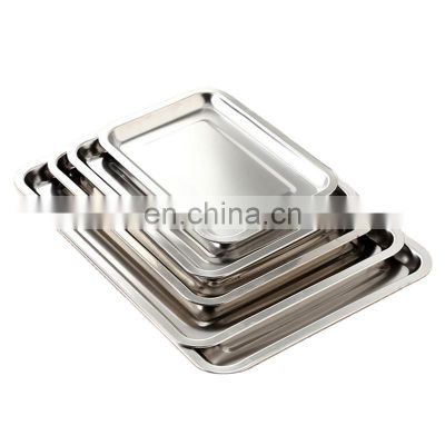 Custom Metal Food Grade Baking Sheet Pans Stainless Steel Baking Tray Metal Stamping Parts