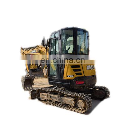 China Top brand sany SY35 3ton mini digger with Japan mistubish engine price low on sale in China