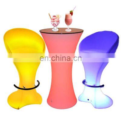 waterproof wedding party table high colorful wine round chair cocktail bar counter adjustable bar stool