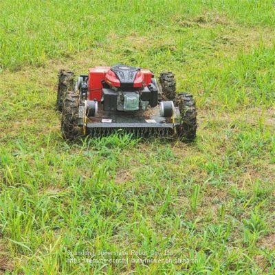 track mower, China robot lawn mower with remote control price, remote control steep slope mower for sale