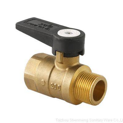 T handle Reduce Bore Ball Valve 2 Pieces BSPP Thread for Water Nickel Plated Filling Valves