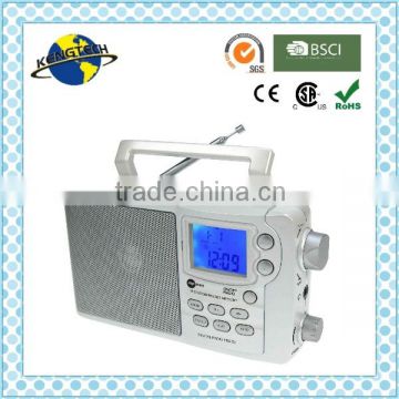 Fancy Peral White Compact AC DC Digital Tuning PLL Radio