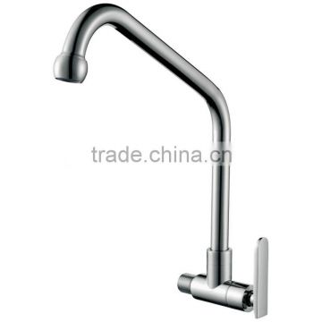 High Quality Kitchen Brass Cold Water Faucet, Polish and Chrome Finish, Wall Mounted