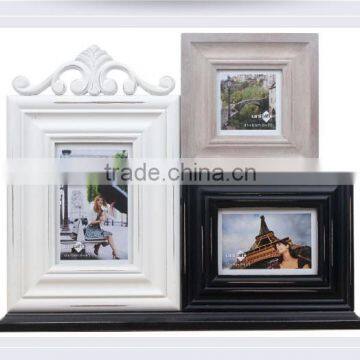 W50120 antique floor standing photo frame made of wood