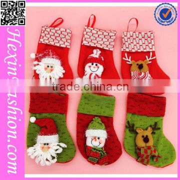2015 New style lovely santa christmas stocking