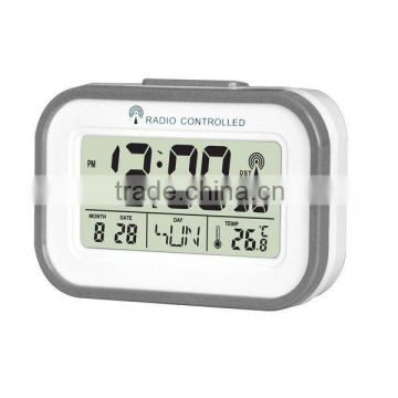 Multi table radio controlled time alarm clock meet CE and RoHS best for Chrismas gift