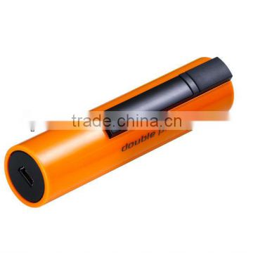 mini usb mobile phone portable power bank 2200mAh with optional led torch