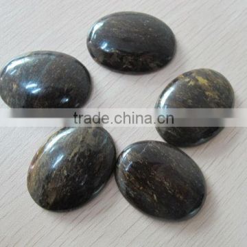 White Gemstone Beads and Cabochons-Iron tiger jasp 18*25mm oval cabochon for jewellery making-semi precious stones