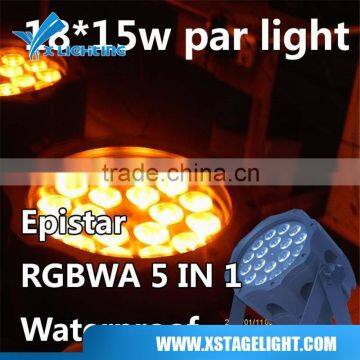 Make in china waterproof outdoor 18*15w RGBWA 5 in 1led par light