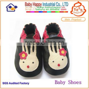shenzhen 0-24months unisex soft leather baby crib shoes