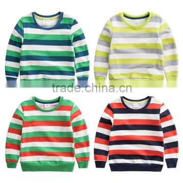 China Wholesale Unique Colorful Stripe Non Hooded Sweatshirt Kids Child Clothes