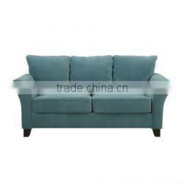 Blue Velvet Sofa&fabric sofa&Leisure sofa&Two Cushion Long Sofa
