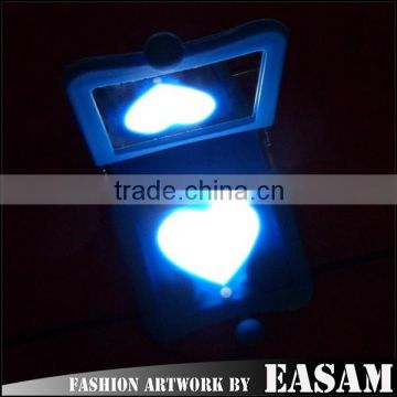 Easam new compact mirror with led light,Square makeup mirror with light bulbs