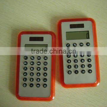 MANUFACTURER transparent solar mini pocket size calculator for promotion gifts