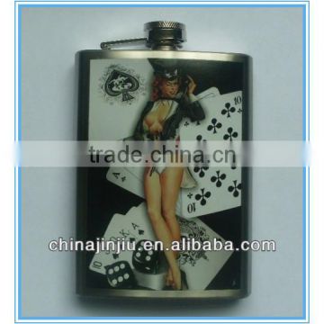 drink flask stainless steel print logo hip flask