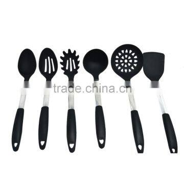 Single Color Logo Cooking Tools Stainless Steel handle Silicone Utensil Set