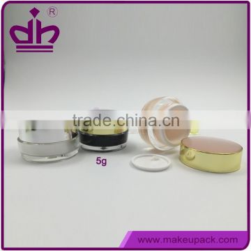 5g 10g plastic face cream jar packaging sample size cosmetic packaging
