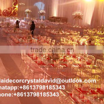 Clear acrylic round table for wedding party rental