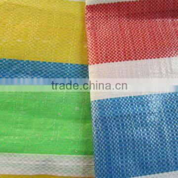 muliti colour tarps stripe pe tarpaulin/stripe poly fabric