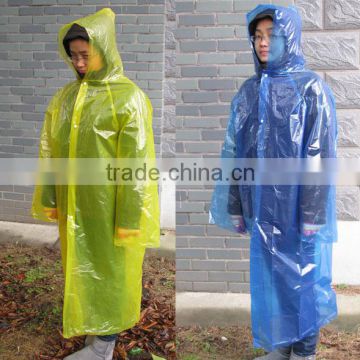 PE diaposable emergency promotional raincoat