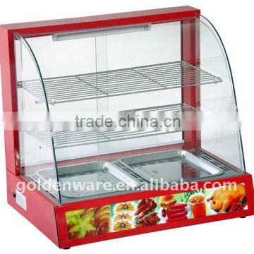 Curved Glass Food Warming Show Case