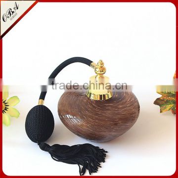 100ML Artificial Blowing Wrapping Wire Art Brown Perfume Bottle With Gasbag Sprayer