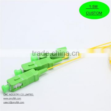 High quality China-made SC APC Simplex 0.9mm yellow cable Fiber optic pigtail