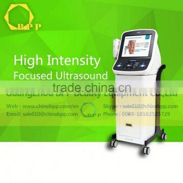 Skin Tightening Double-Handle Hifu 2016 Ultrasound HIFU Hips Shaping Machine/HIFU Face Lift/ HIFU For Wrinkle Removal 1.0-10mm