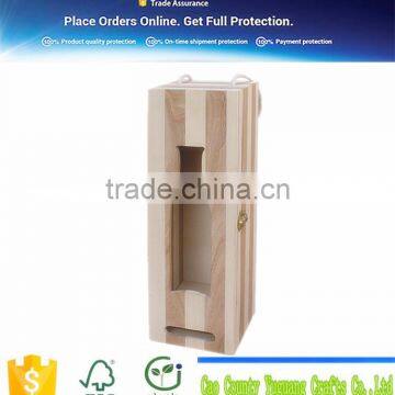 natural material single wine wooden packing box supplier