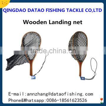 high quality wooden fly fishing landing net