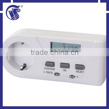 Power calculator, European Type Timer with large LCD display and 5 buttons for easy operation