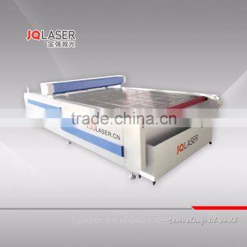 JQ1810 1610 fabric laser cutting machine/big laser textile cutting machine with 1600mm*3000mm FDA CE