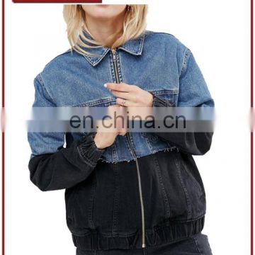Factory OEM Hot Sale Denim Jacket Women Cheap Garment Wash