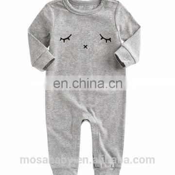 Baby Clothing Hot Sales Ins Baby Simple Sleeping Eye Printing Boys Rompers Baby Newborn Outfit 0-24 Months