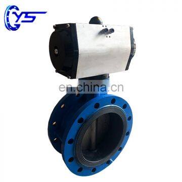 China Manufacturer Ductile Iron Body and Disc Butterfly valve With Pneumatic Actuator