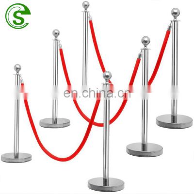 1m high belt barriers stanchions rope China rope stand