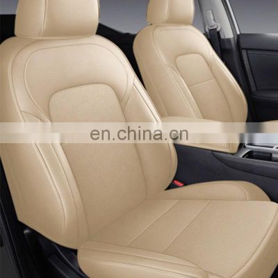 ODM OEM Private label Beige Standard Imitation fiber leather car seat cover kits fit for bmw benz tesla audi original cars