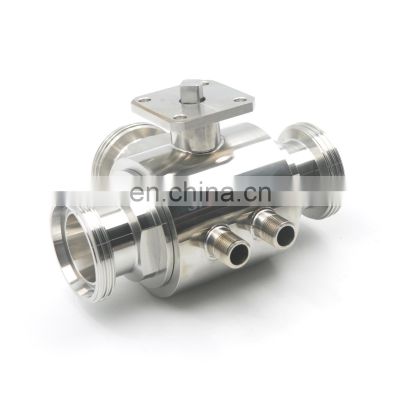 316 Sanitary Food Grade Pneumatic Jacketed Ball Valve with Heat Preservation for Chocolate